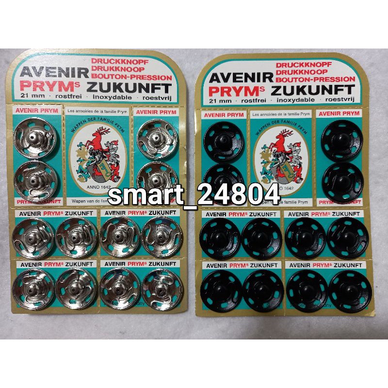 KANCING CETET PRYM 21MM PUTIH&HITAM