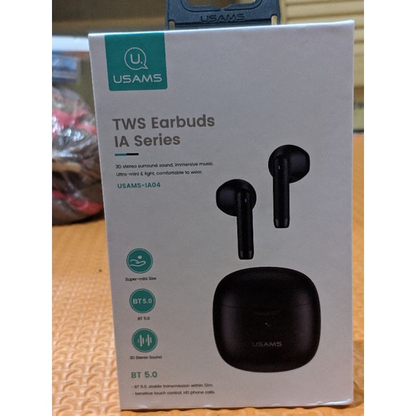 USAMS IA04 TWS Earbuds Bluetooth V5.0 - Hitam