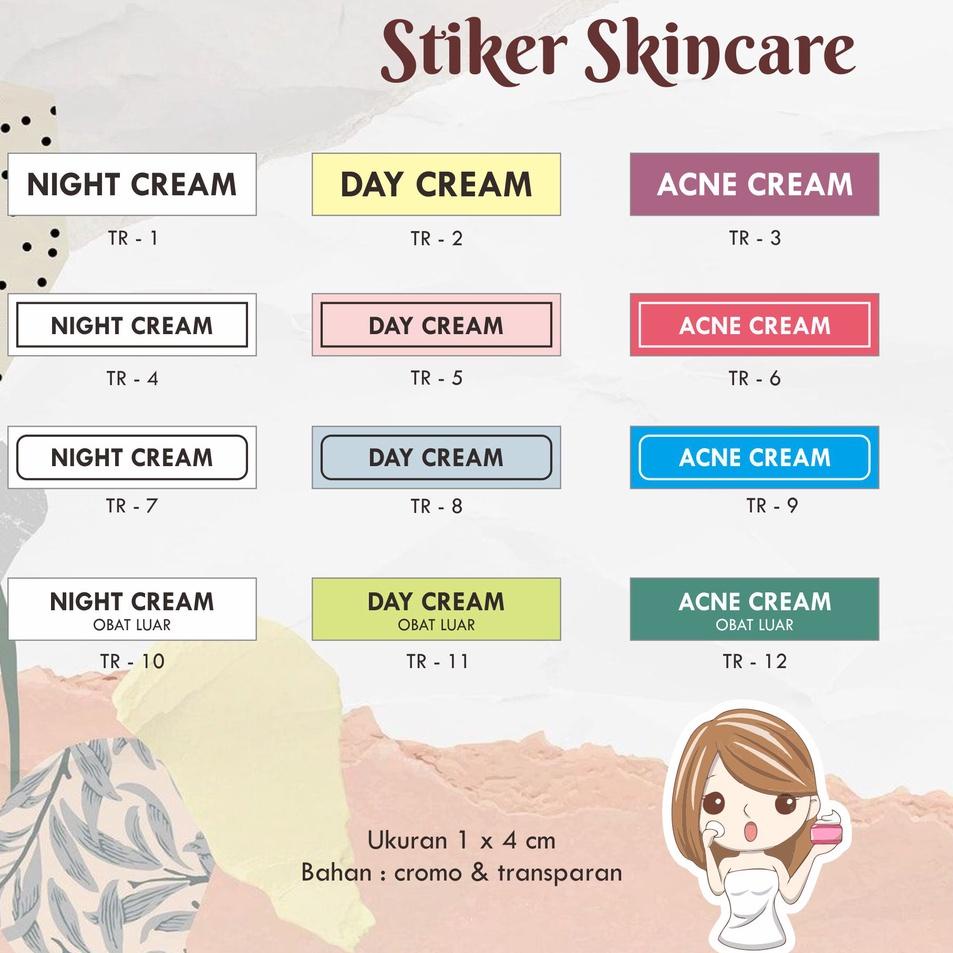 

Sale EEWYC Stiker skincare cream malam / cream pagi / acne / label krem malam / krem pagi / stiker skincare / stiker transparan / stiker kemasan sabun J72 Terbaru