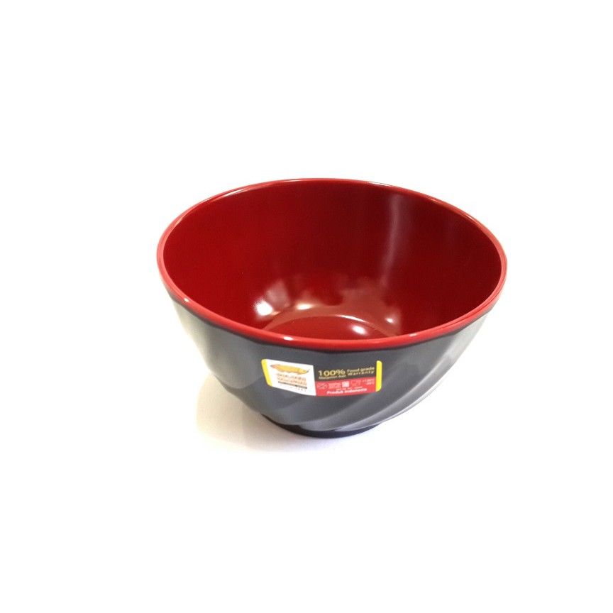 Jual Mangkok Ramen W06a3 Mangkok Melamin Ulir Miring Golden Dragon Mangkok 6 Inch Merah Hitam 3462