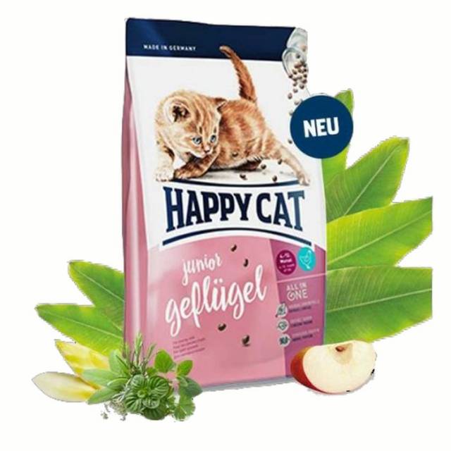 Makanan Kucing Happy Cat Junior gelfigel 10kg (Go-jek only) makanan kucing happy cat junior poultry gelflugel