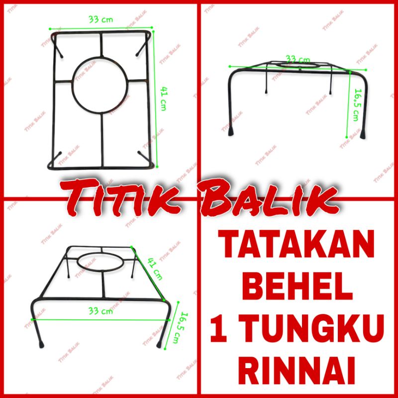 Tatakan Behel Kompor Gas Rinnai Umum Satu Tungku - Tangkringan Kuat Angkat Beban Besar 1 Tungku