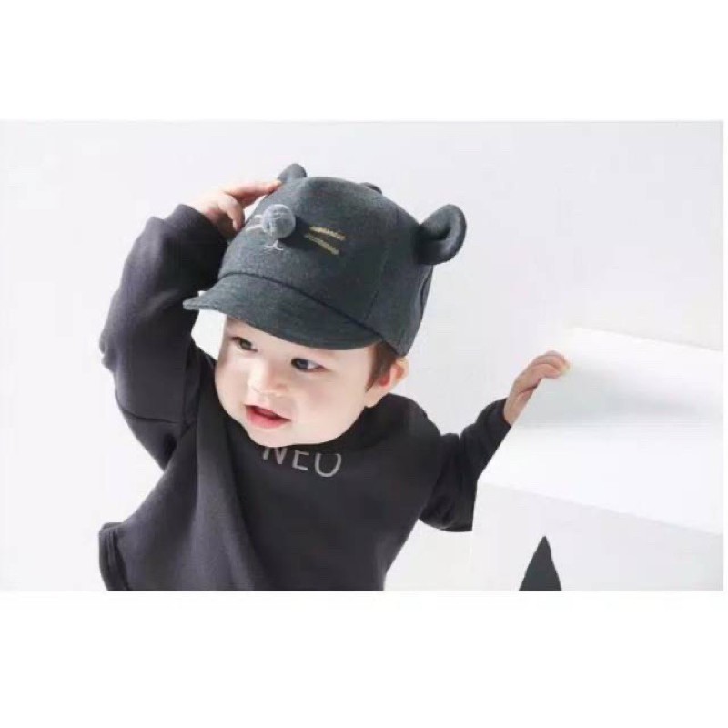 Topi Fashion Anak Topi Lucu Motif Kucing Topi Baseball