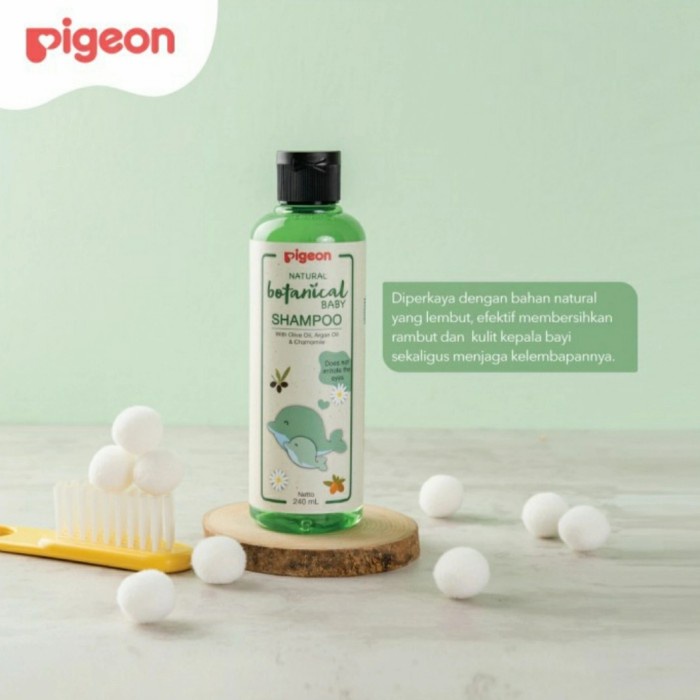 PIGEON Natural Botanical Baby Shampoo 240ml Shampo Bayi Argan Oil