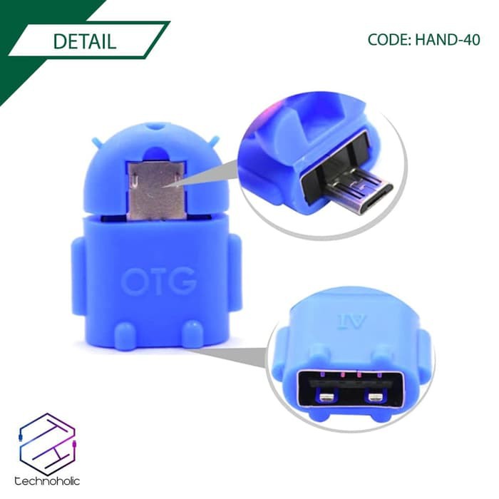 Penghubung Kabel Usb Card Reader Otg Robot Micro Flaskdisk Mouse Keyboard Lucu Mungil Kecil Warna Warni