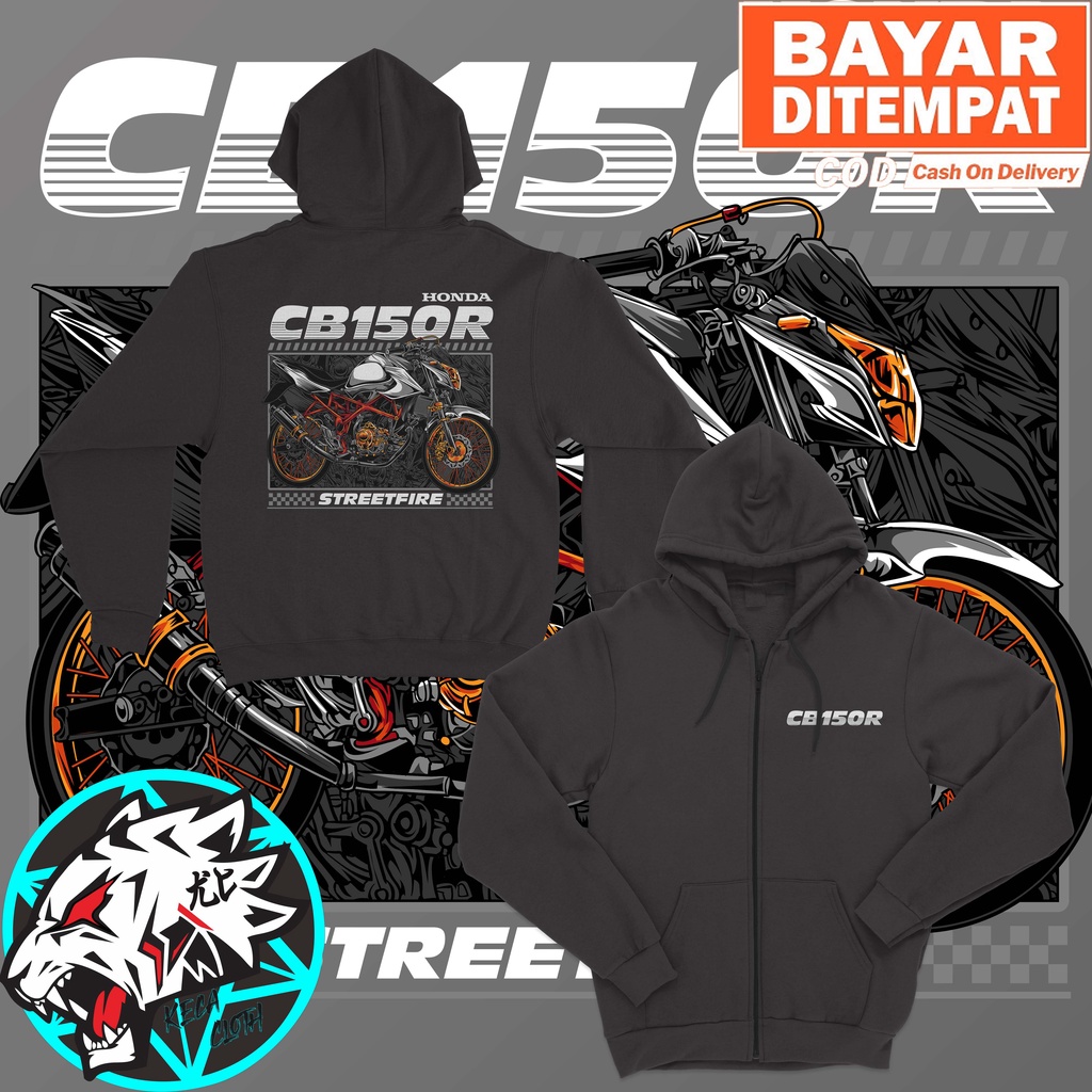 JAKET ZIPPER HONDA CB 150R JARI JARI BIG SIZE JUMBO JAKET CB 150R PRIA WANITA