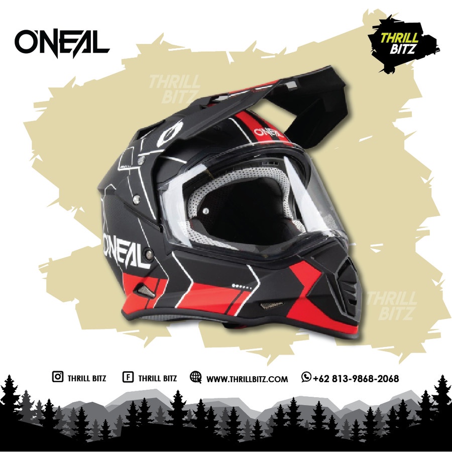 Helm Oneal Sierra II Helmet - Comb Black Red