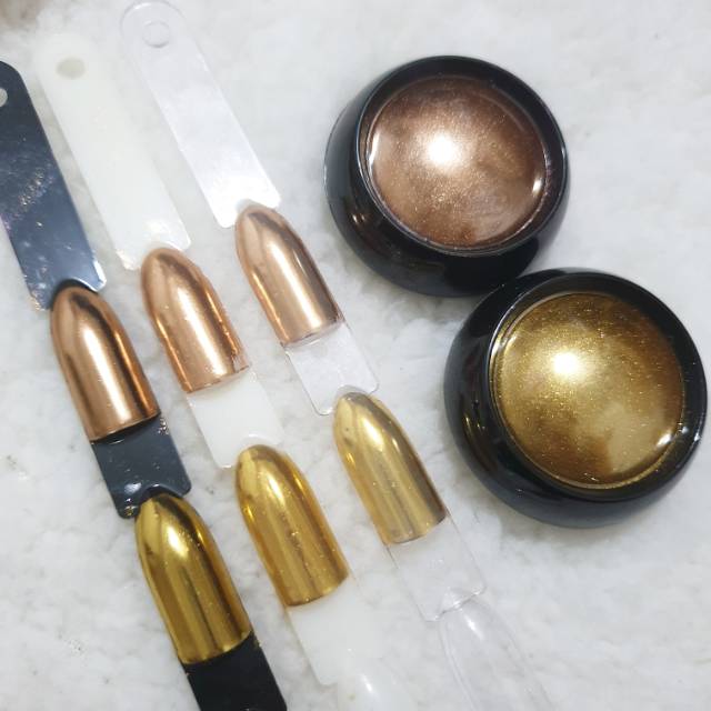 [ NAIL ] Mirror chrome powder bronze gold