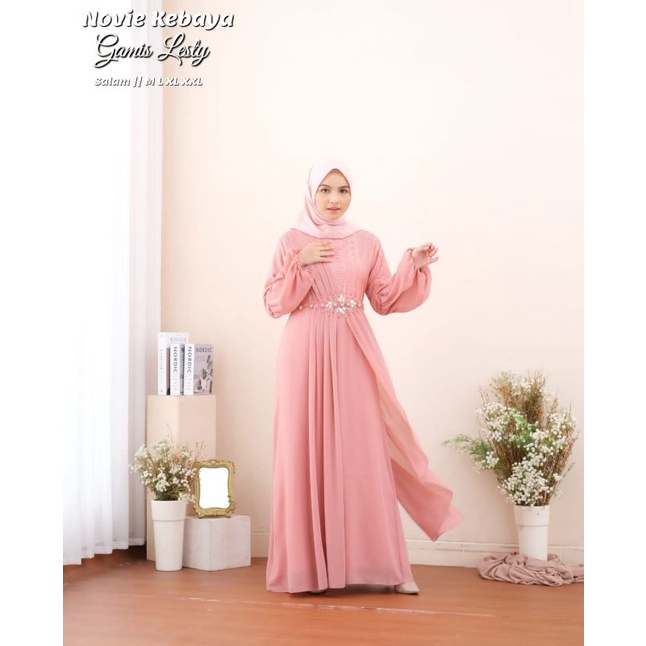 Kebaya Gamis Lesti NK / Gamis Pesta Mewah / Kebaya Seragam Bridesmaid / Dress Kondangan