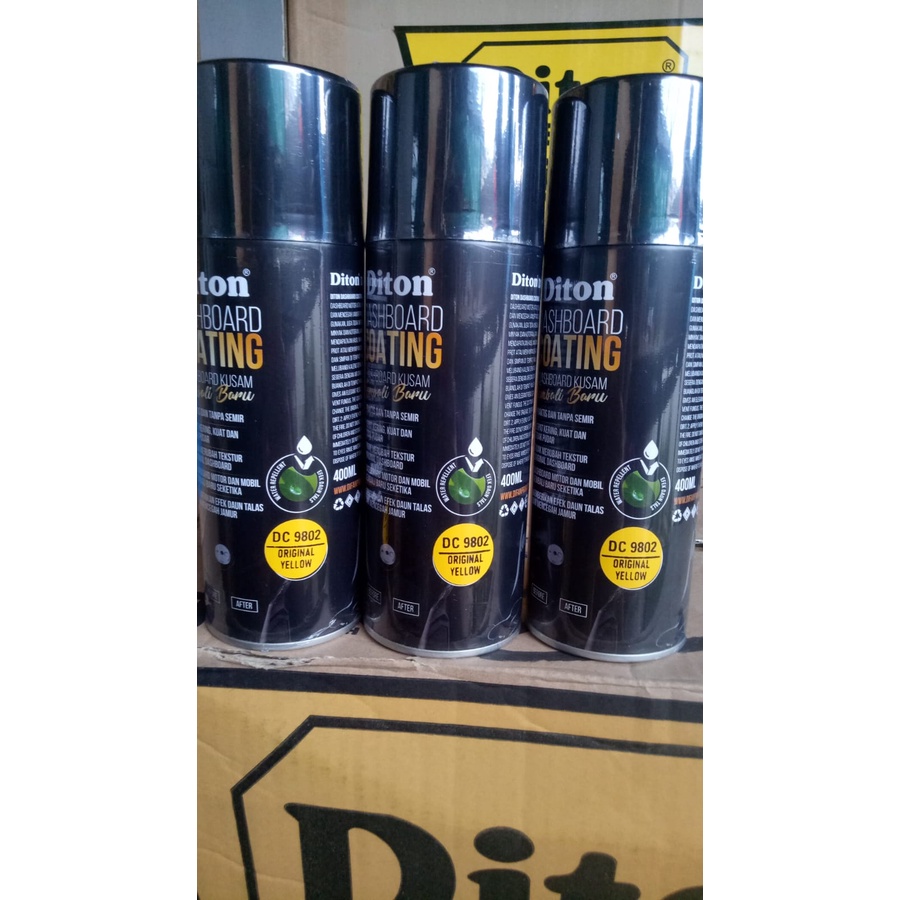 diton premium dashboard coating original yellow 9802 dasbor coating kuning 9802 400ml 400cc