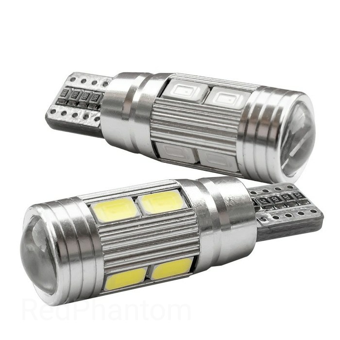 LED Spextrum Lampu Senja T10 5630 5730 10 Mata + Lensa CANBUS 12V 5W