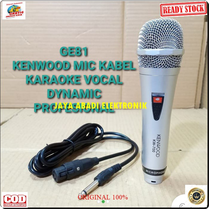 G81 KENWOOD MIC KABEL MIKROPHONE CABLE MIC KARAOKE VOCAL PROFESIONAL RAPAT MEETING MC AUDIO SOUND SYSTEM PENGERAS SUARA MIKROPHONE DYNAMIC LEGENDARY MUSIC SUARA MANTAP TERBUAT DARI BAHAN BESI PVC BISA SEGALA JENIS AUDIO LANGSUNG COLOK TANPA PAKAI BATERAI