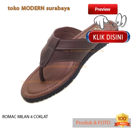 ROMAC MILAN 4 COKLAT sandal pria sandal jepit flat flip flop