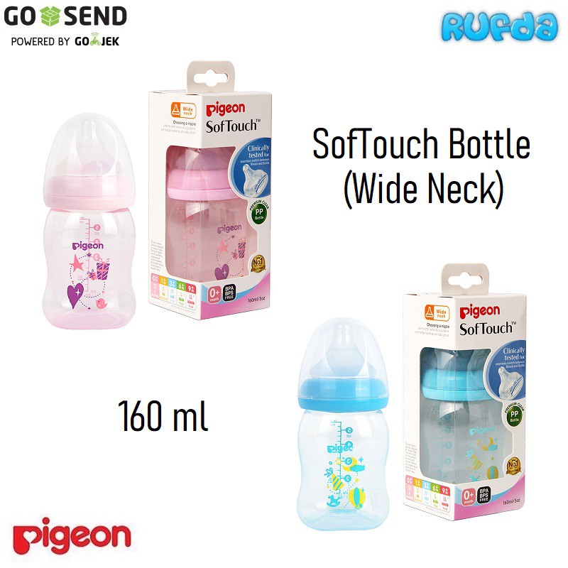 Pigeon PP MOTIF 160ml Wide Neck SofTouch Peristaltic Plus Wideneck