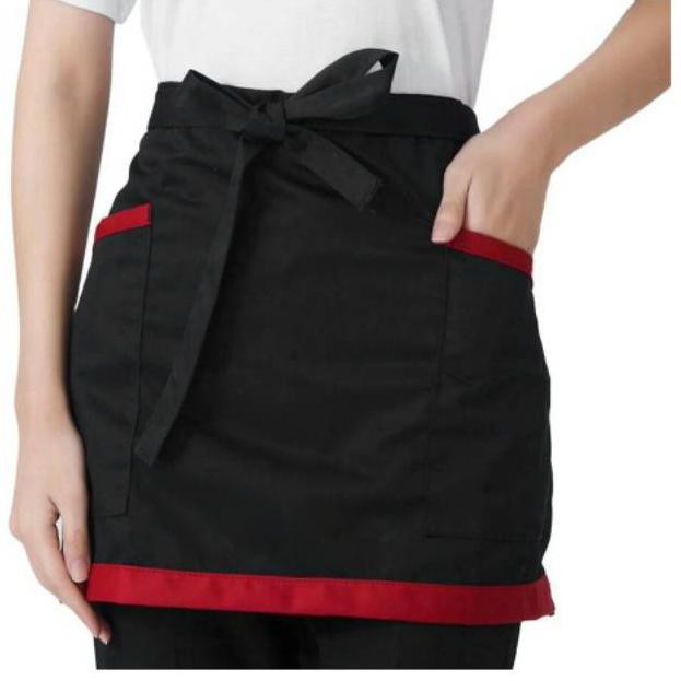tV7CodeREADY Half Waist American Drill Apron Celemek Waiter Cafe Restoran Pria Wanita 1/2 Badan Pela