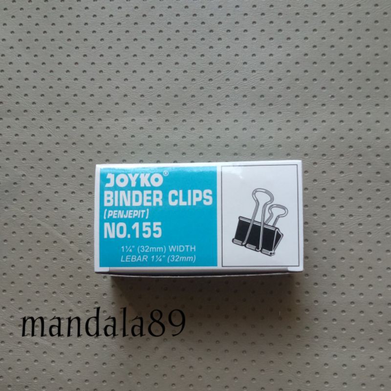 

Binder clip no.155 merk Joyko @12 pcs