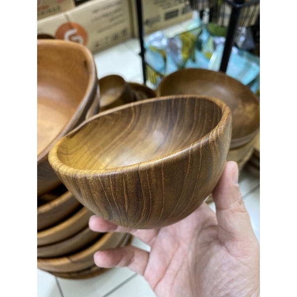 Wooden Rice Bowl Diameter 11cm / Mangkuk Kayu