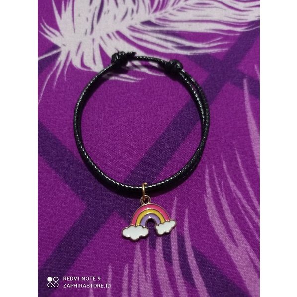 PROMO - GELANG / KALUNG TALI LIONTIN AWAN | Gelang Tali LUCU