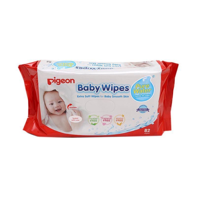 Pigeon Wipes Pure Water / Tisu Basah Bayi Soft Wipes Tisu Ganti Popok Bayi