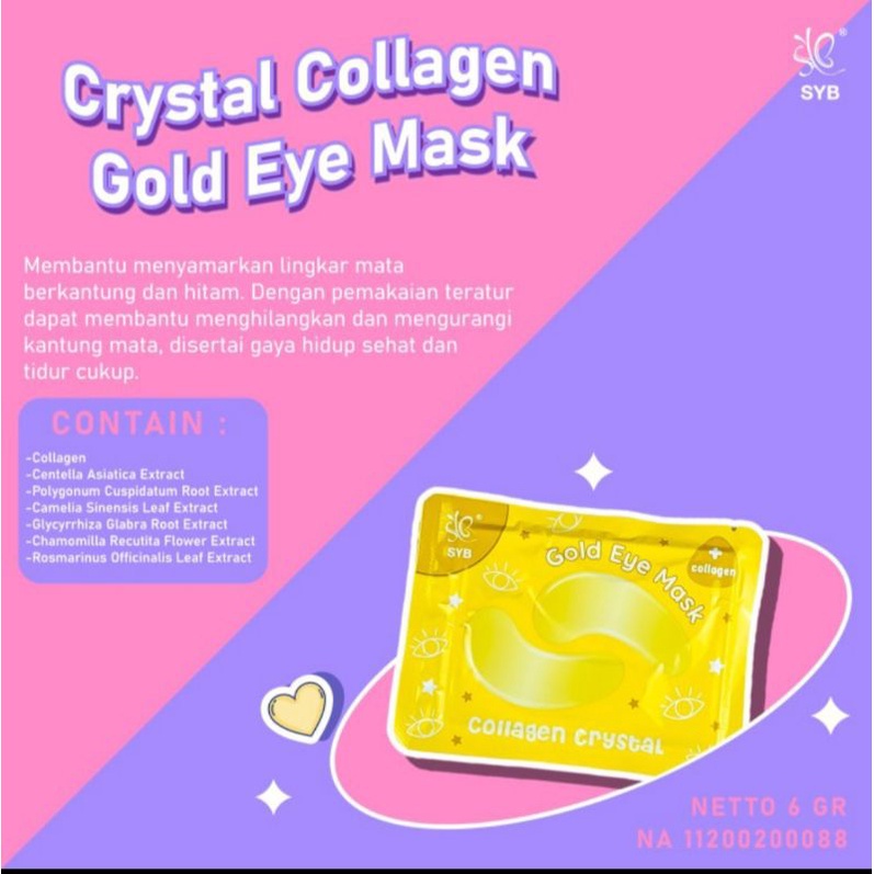 SYB COLLAGEN CRYSTAL GOLD EYE MASK