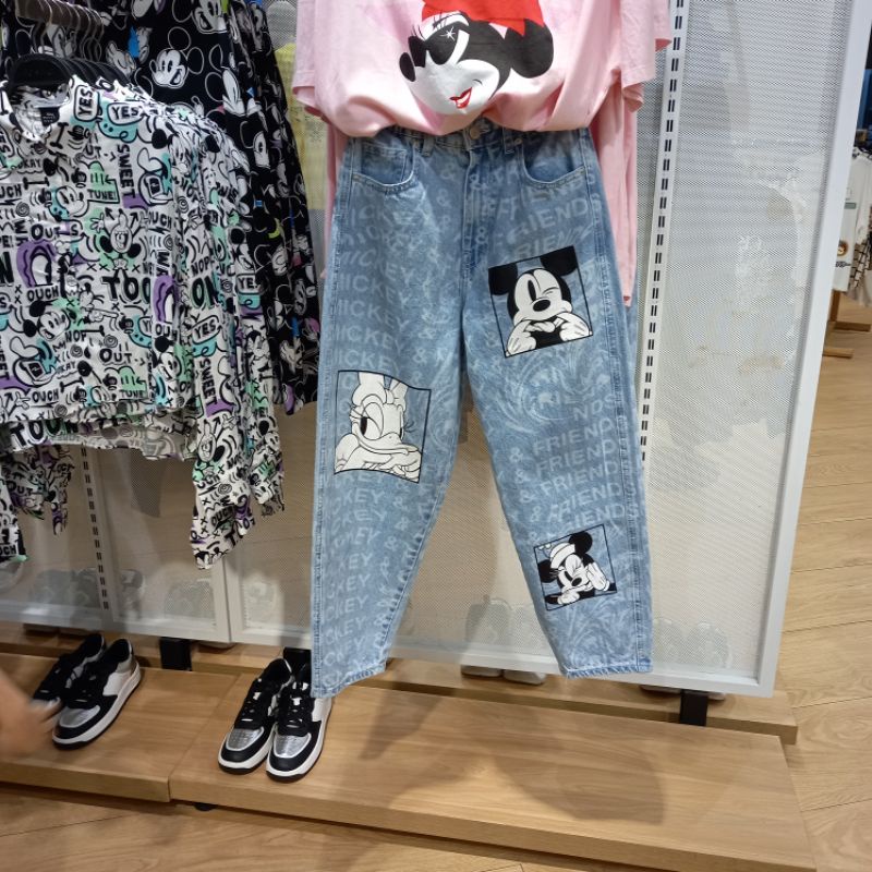 BERSHKA ORI SALE 80% FREE JASTIP Celana Panjang Wanita Spandex Ready Baggy High Waist Denim Jeans