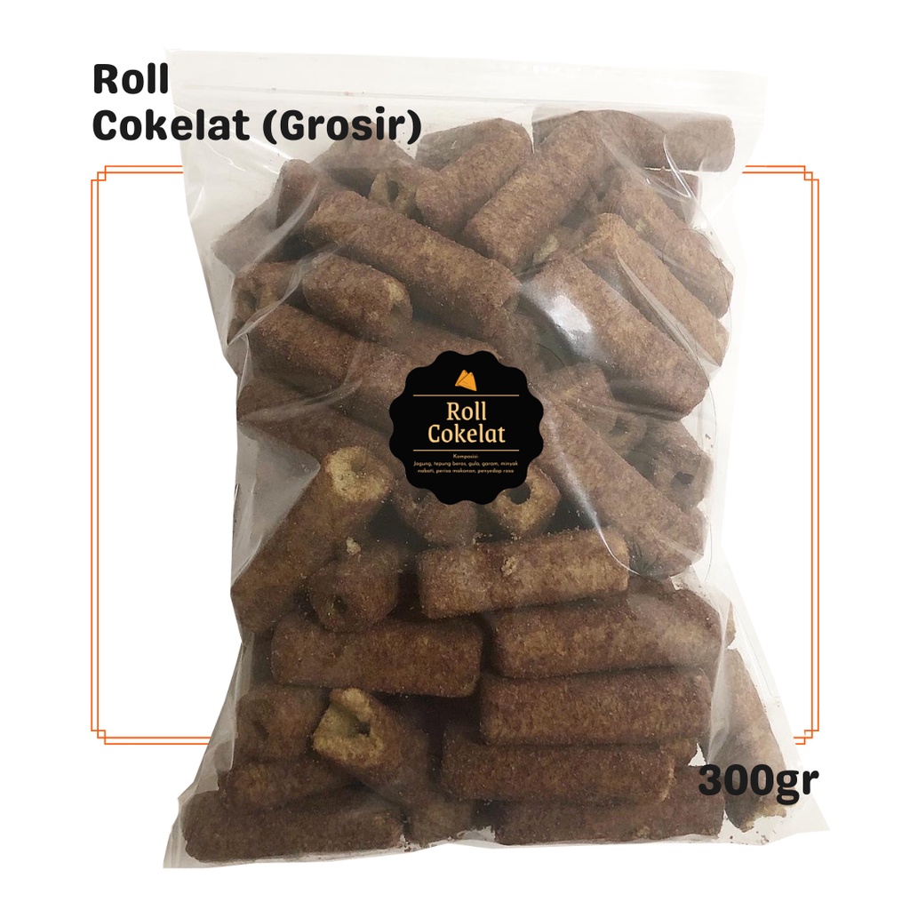 

Roll Cokelat (Grosir) 300gr / Snack Cemilan / Makanan Ringan / Camilan Coklat Manis