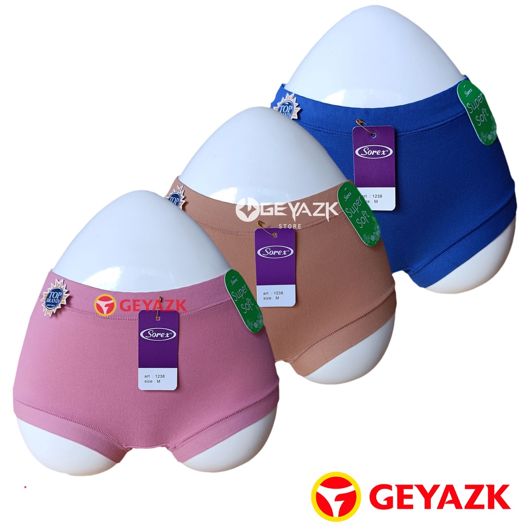 3Pcs Celana Dalam Wanita Super Soft 1238 Cd Perempuan