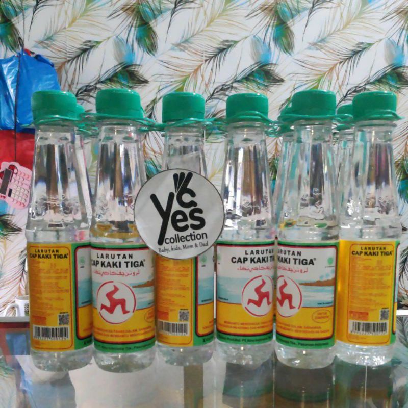 Larutan Cap Kaki Tiga 3 Panas Dalam 200 ml Botol Sariawan tenggorokan kering