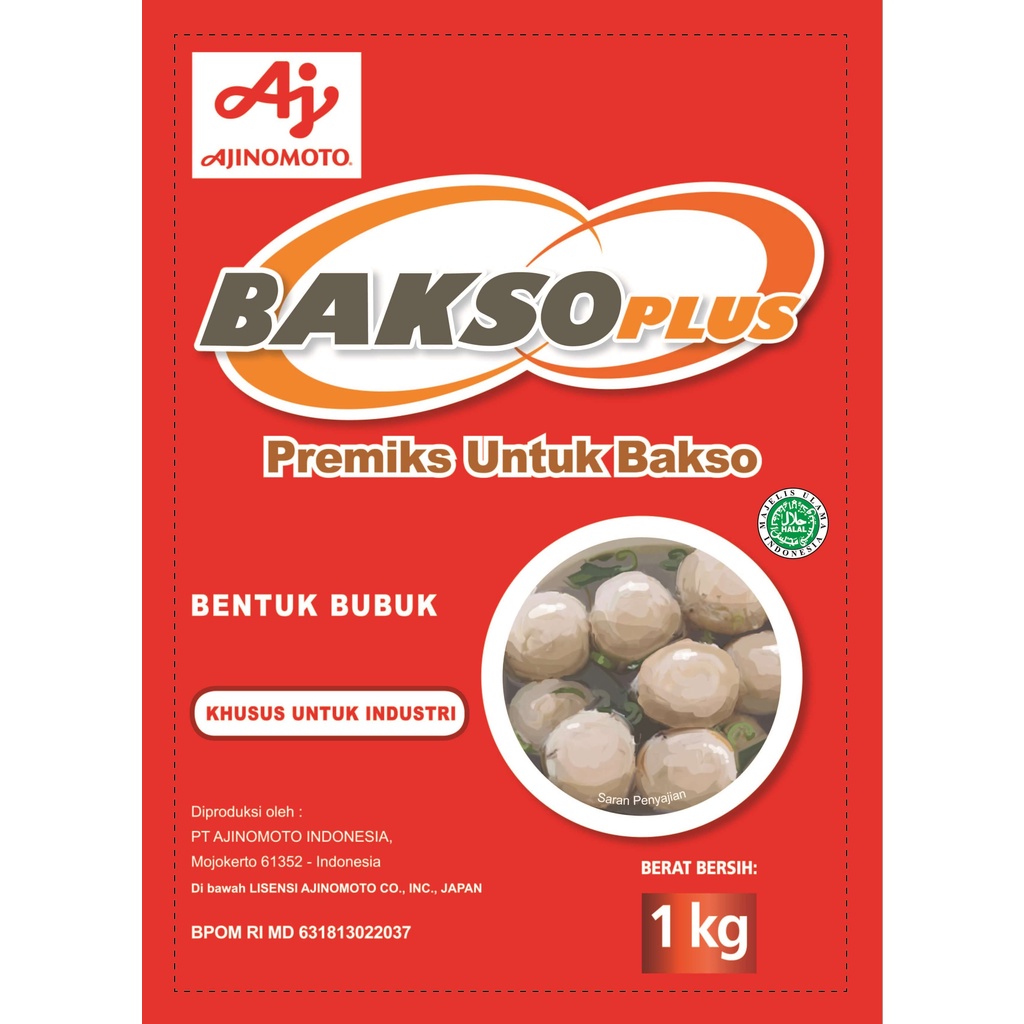 

Ajinomoto Baksoplus Tepung premiks untuk olahan bakso 1kg