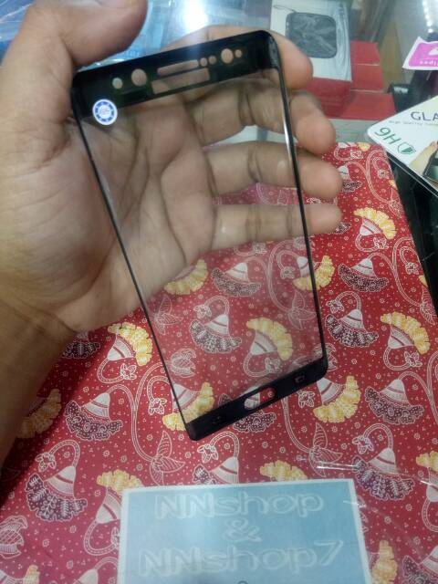 Tempered glass Temperedglass Samsung Note 7 FE Full layar