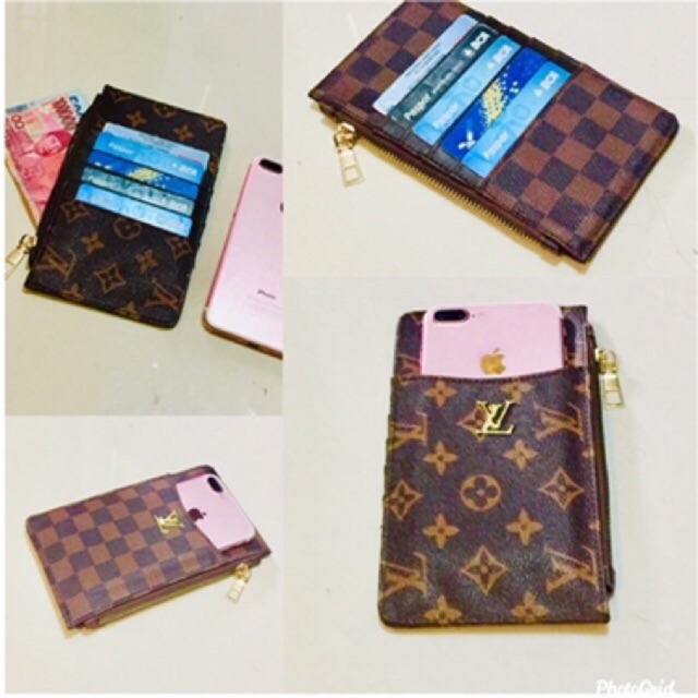 New Fashion 4444 Wallet Card Holder Plus HPO Pocket Motif L.V. Branded Populer Kekinian Milenial