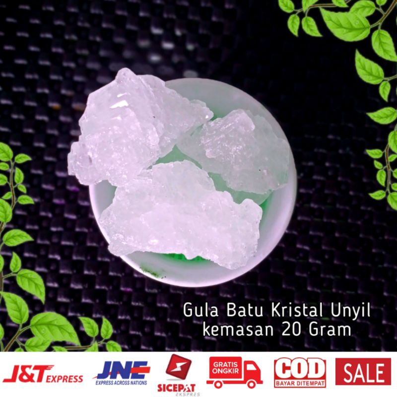 

Gula Batu Kristal Murni Asli Ukuran Unyil Kemasan 20 Gram