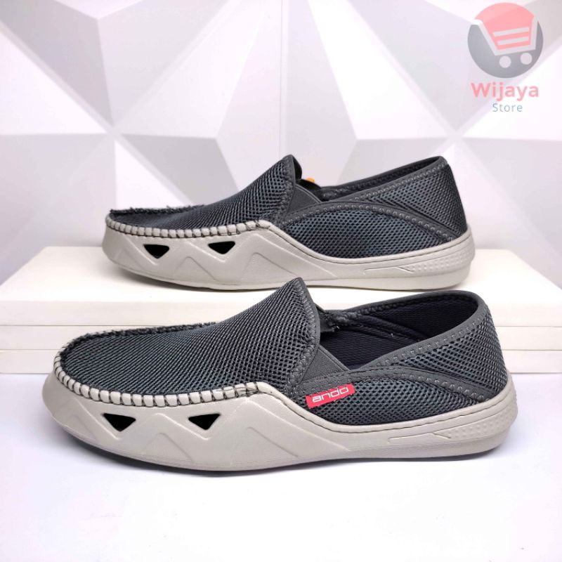 Sepatu Slip On Pria ANDO Kualitas Terbaik untuk Kebutuhan Sehari-hari BEST ROCKFIRE MONREAL