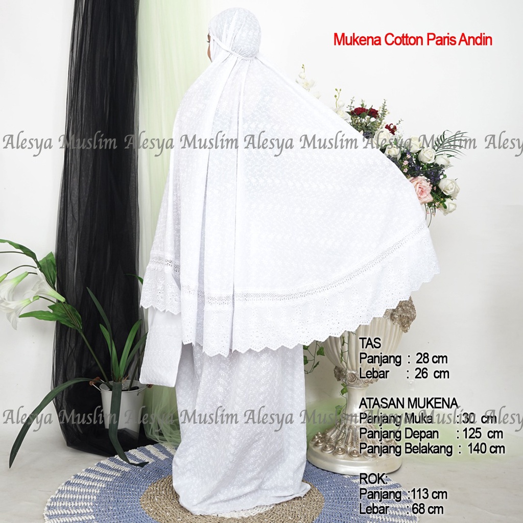 MUKENA KATUN PARIS ANDIN RENDA KATUN ZIPPER JUMBO