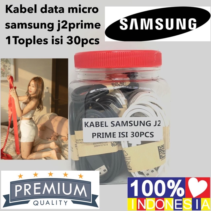 Per Toples isi 30pcs Kabel Data Micro Samsung J2 Prime Hitam Putih High Quality s1 s2 s3 s4 s5 s6 s7