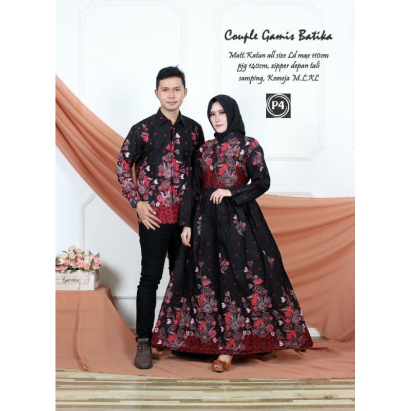 COUPLE BATIK SANIA RUFFEL II GAMIS BATIK TERBARU