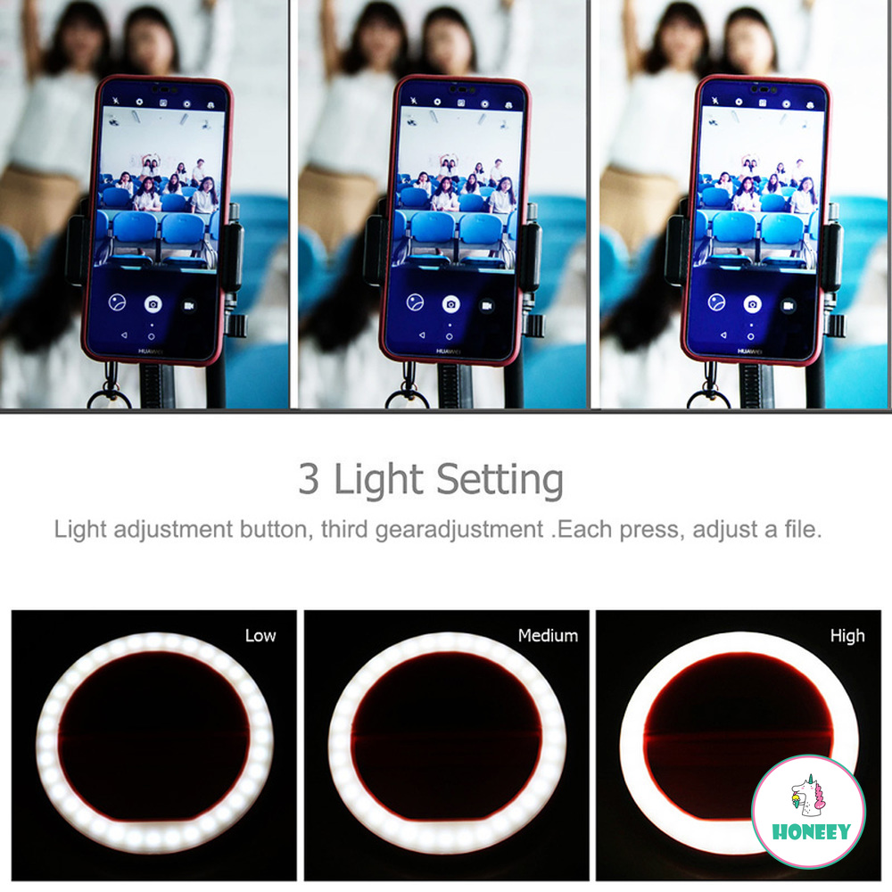 Selfie Flash Lamp Lens Portable Light Ring 36 Led Camera Clip-on Cell Phone Enhancing Up Selfie Lamp Anchor Beauty Lens Live for IPhone Mobile Phone