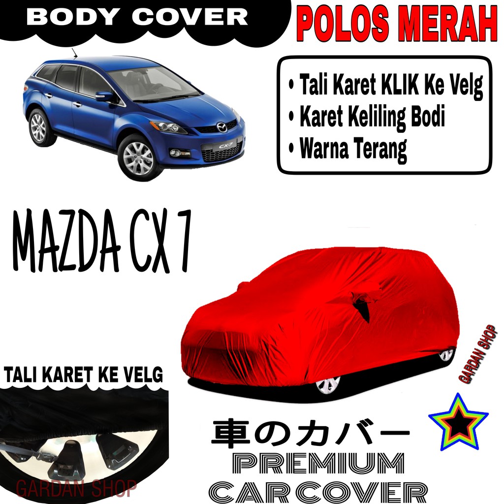 Sarung Mobil MAZDA CX 7 Polos MERAH Body Penutup Body Mazda PREMIUM