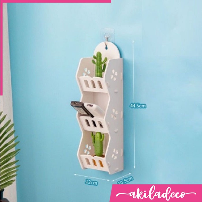 RAK GANTUNG SERBAGUNA Storage Decorative Rack Shabby chic rak remote READY PUTIH UNIK