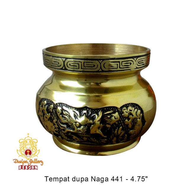 Hiolo (Tempat dupa/ Bokor) Kuningan Naga 441-4,75&quot;