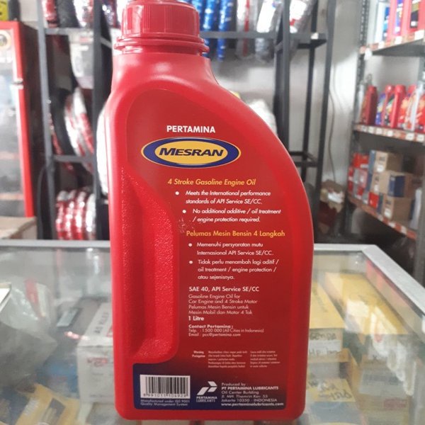 Jual oli pertamina mesran sae 40 1Liter . oli motor mobil Limited