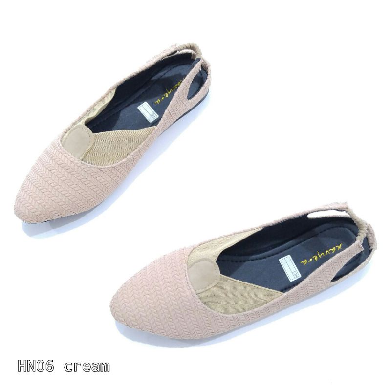 BORNEO SEPATU FLAT FLATSHOES TALI BAHAN KANVAS HN06 BY XAVYERA