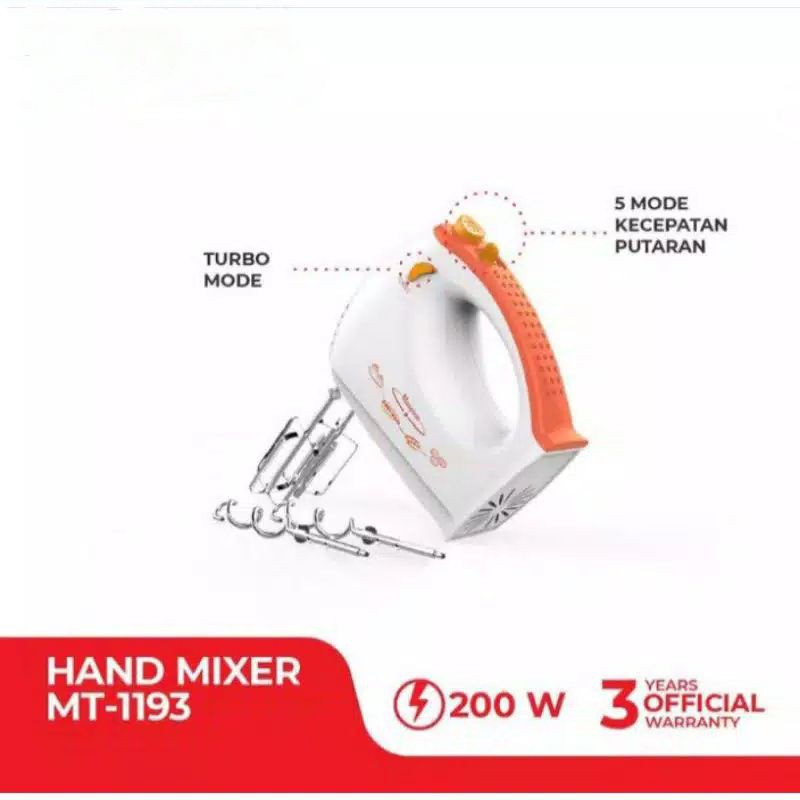 Hand Mixer Maspion MT-1150/Mixer Tangan Maspion MT-1150