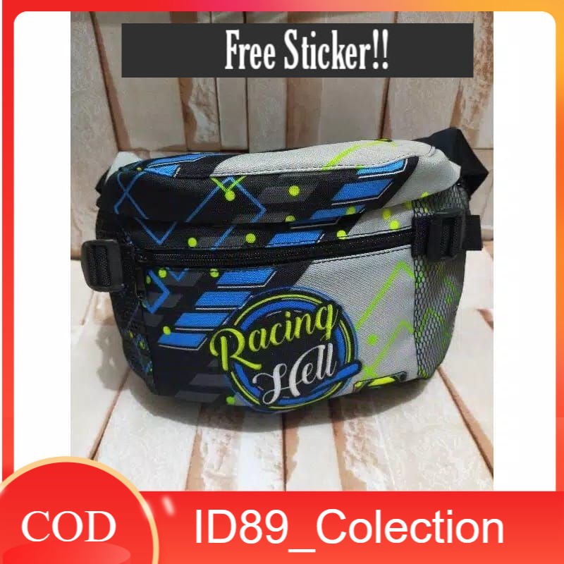Waistbag Racing / Sling Bag Racing/ Tas racing Hell bahan Codura