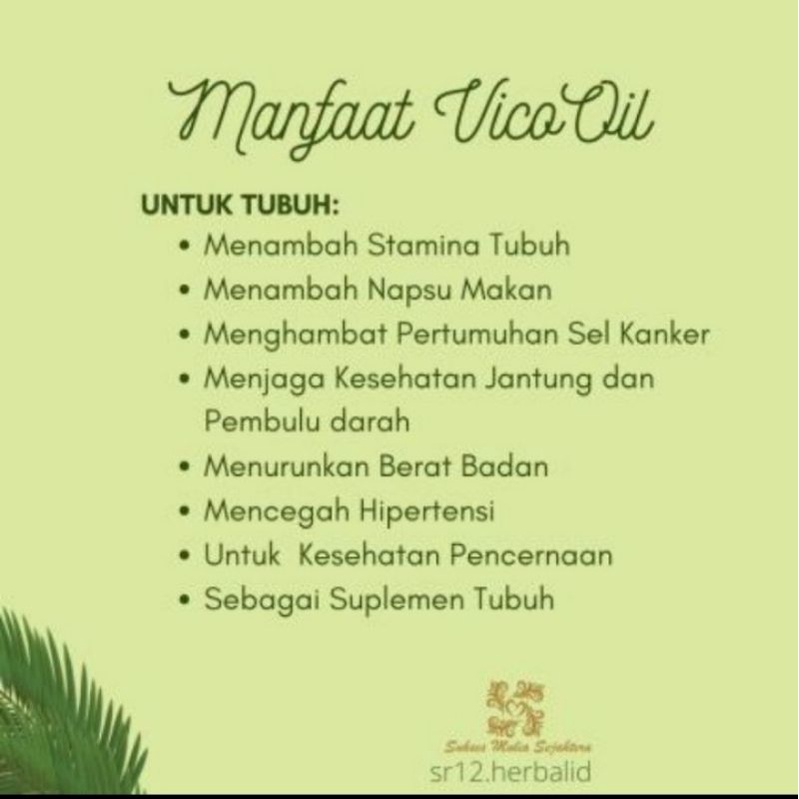 Imun Booster VICO ( VIRGIN COCONUT OIL ) SR12 /VICO/ MINYAK KELAPA MURNI