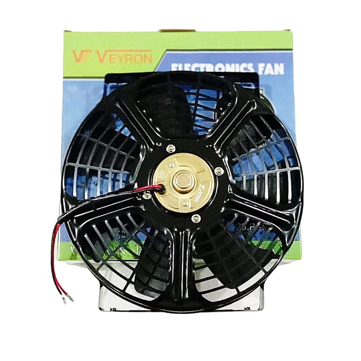 Extra Fan Kipas motor Ac mobil Universal kondensor radiator Rangka Besi 24v 10” inch inches