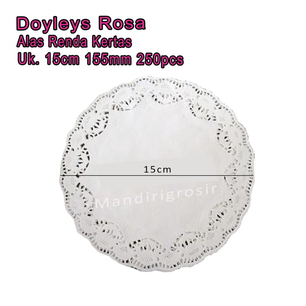 Alas Renda Kertas *Doyleys Rosa 155mm * Alas Serbaguna * 6.0 inch 250pcs