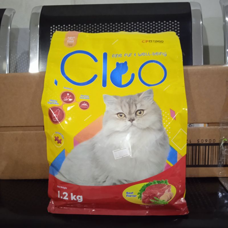 cleo cat 1,2kg makanan kucing cleo