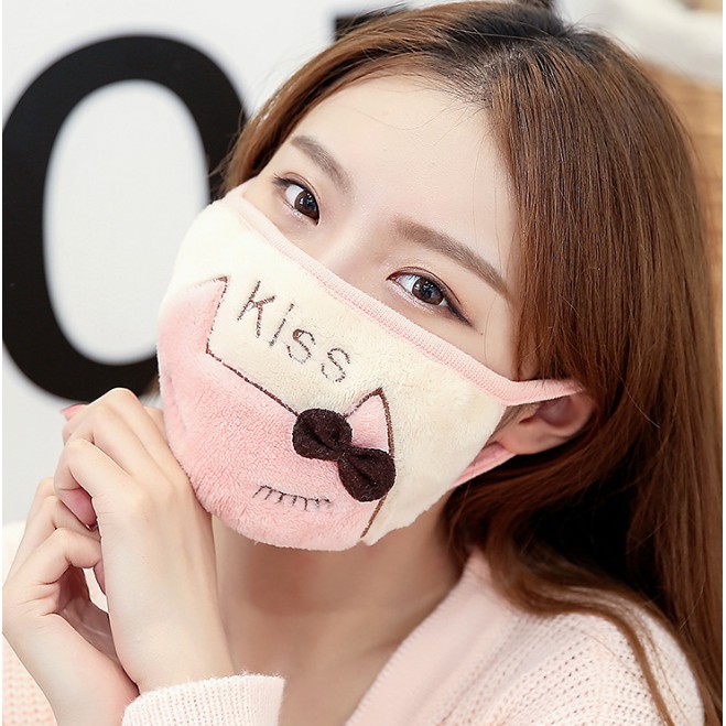 Grosir - M476 Masker Penutup Mulut Anti Debu Motif Kartun / Bisa Dicuci / Maket Mulut Unisex / Mask