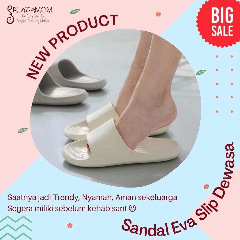 sandal EVA karet WANITA DEWASA keluarga family strap SLIP selop sendal slippers ringan nyaman anti slip awet kualitas premium untuk outdoor indoor